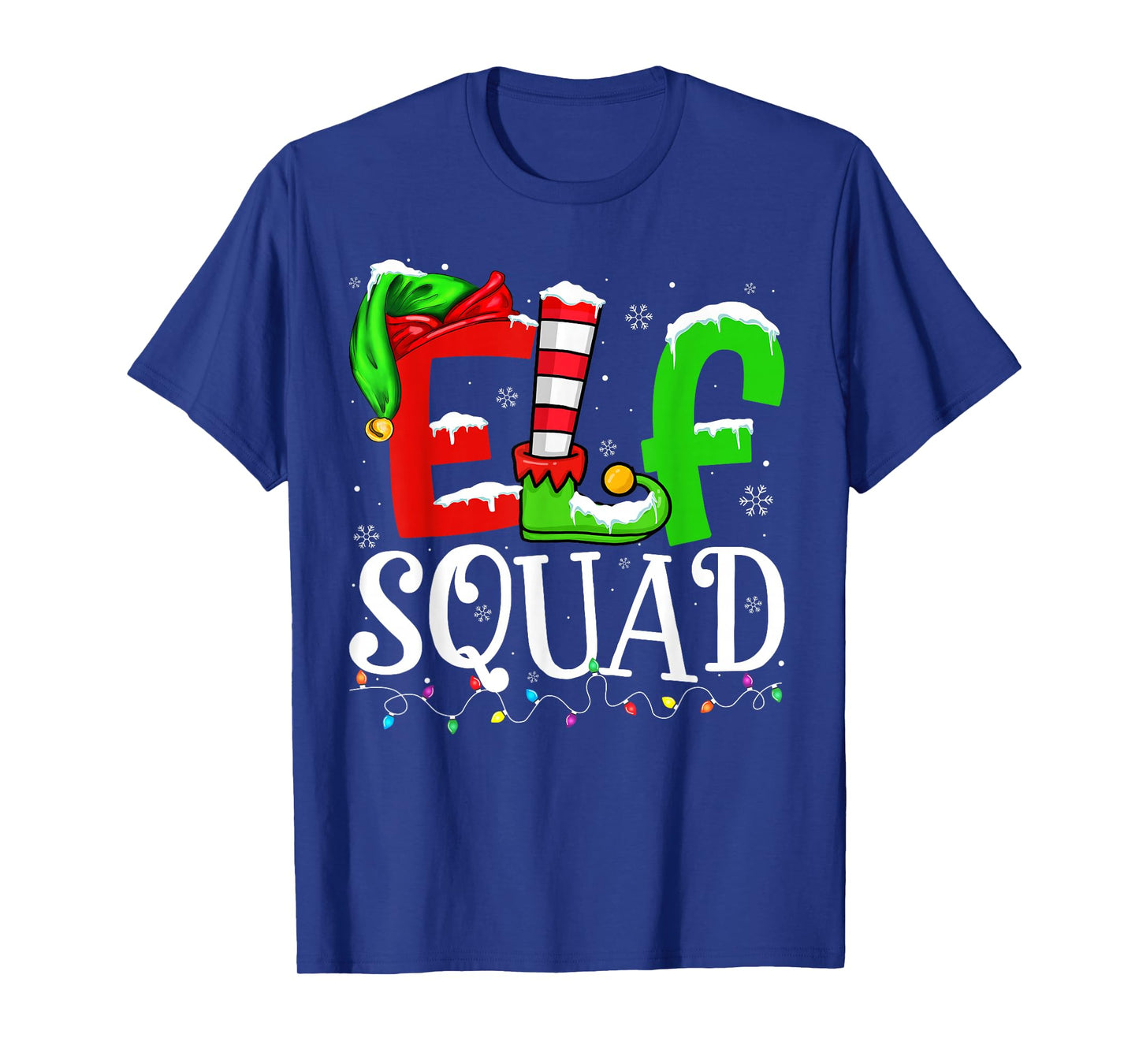 Elf Family Christmas Shirts Matching Pajamas Xmas Elf Squad T-Shirt