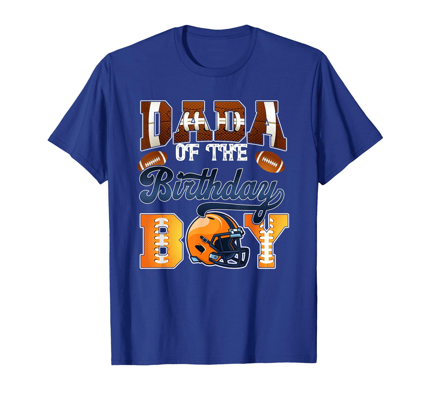 Dada of The Birthday Boy Football Party Family Matching T-Shirt