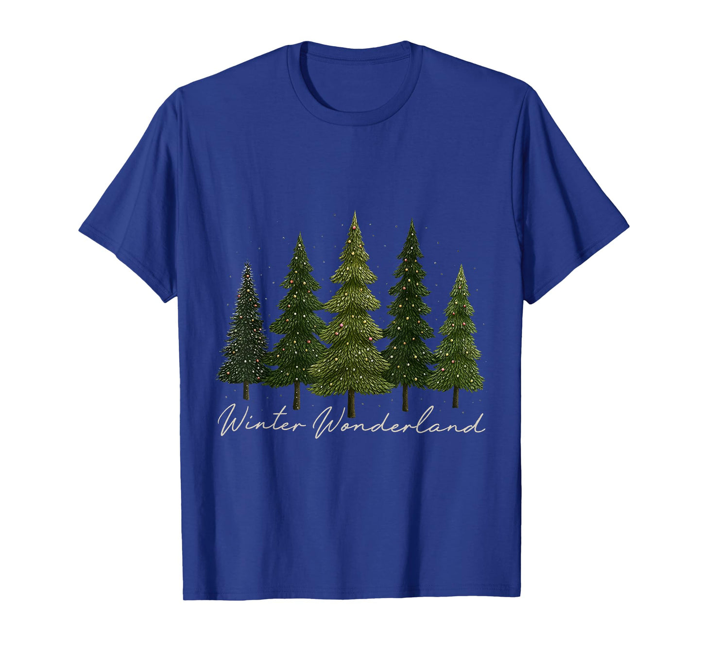 Winter Wonderland Snowy Forest Holiday Scene T-Shirt