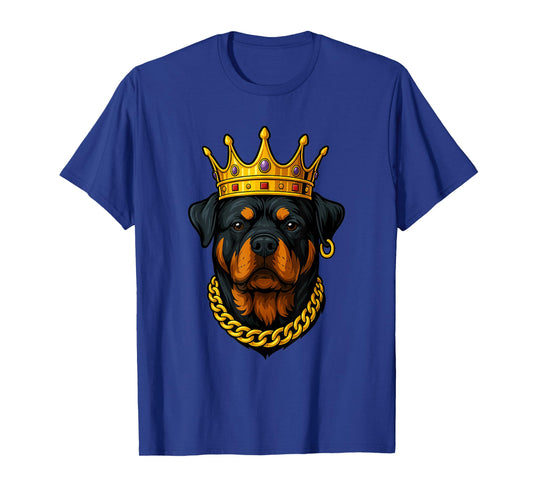 Rottweiler Dog, Funny Rottie Gangster Crown, King Rottie T-Shirt