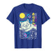 Zen Sushi Cat Japanese Waves Peaceful Minimalist Art T-Shirt