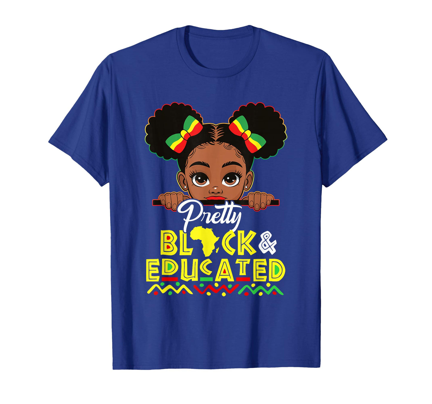 Black History Pretty Black Educated Afro Girl Kids Toddler T-Shirt
