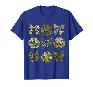 Camo Coquette Bow Pumpkin Season Thanksgiving Autumn Fall T-Shirt