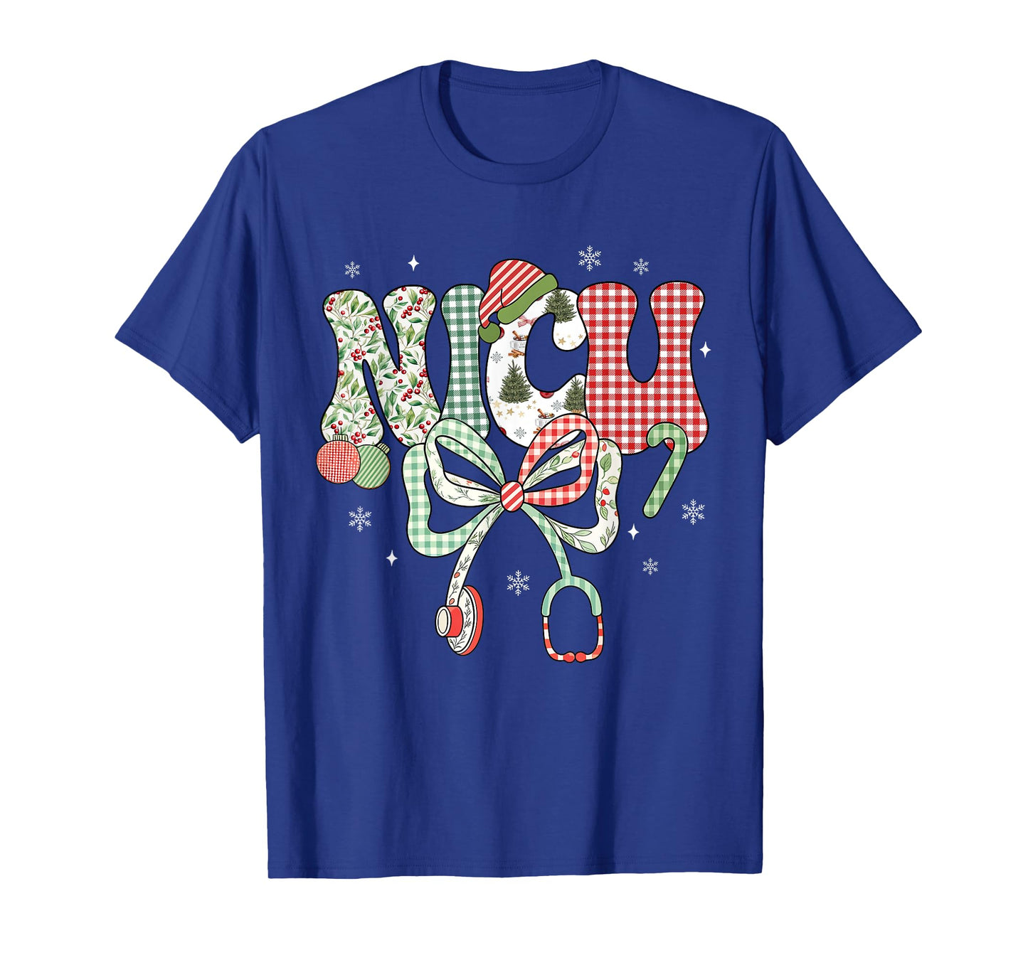 NICU Nurse Christmas Retro Neonatal Intensive Care Unit T-Shirt