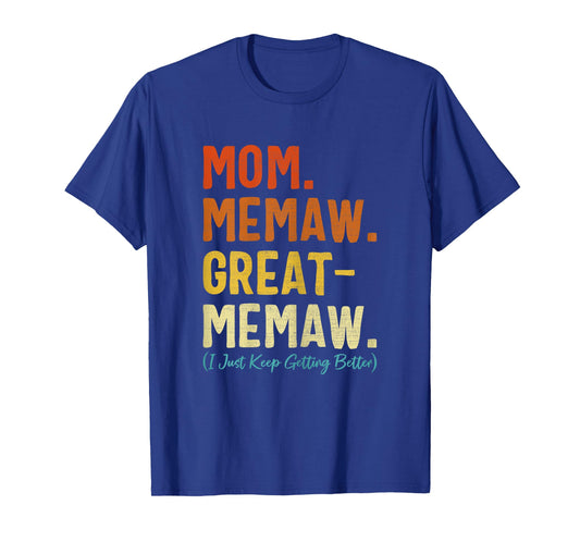 Funny Mom Memaw Great Memaw Retro Mother's Day Grandma T-Shirt