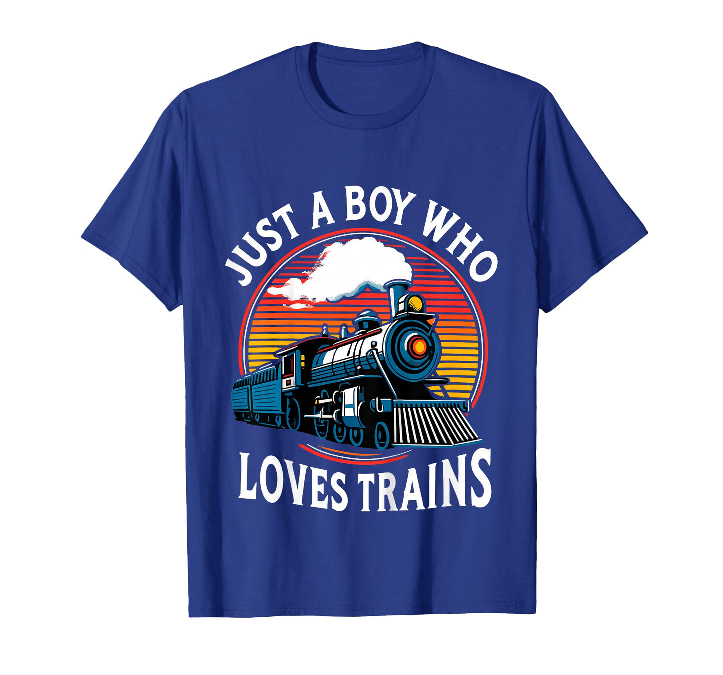 Kids Just A Boy Who Loves Trains Lover Toddler T-Shirt