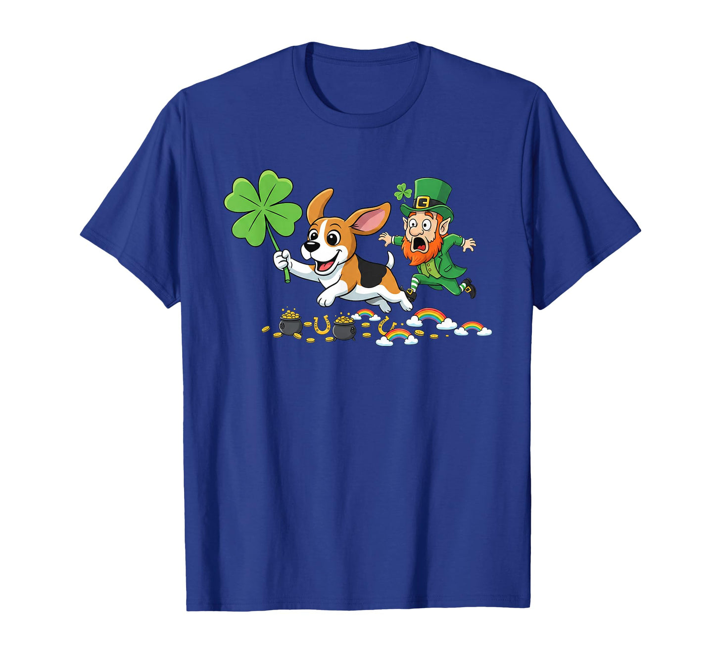 Funny Beagle Clover St Patricks Day Womens Mens Kids T-Shirt