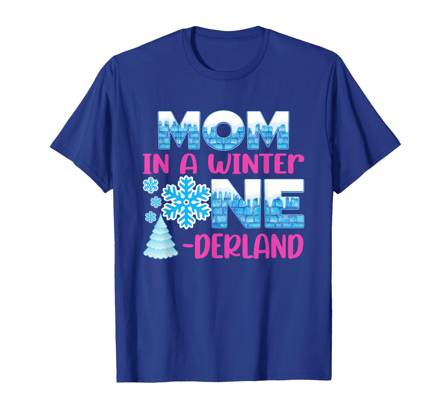 Mom in A Winter Onederland Bday Girl Sweet Snowflake T-Shirt