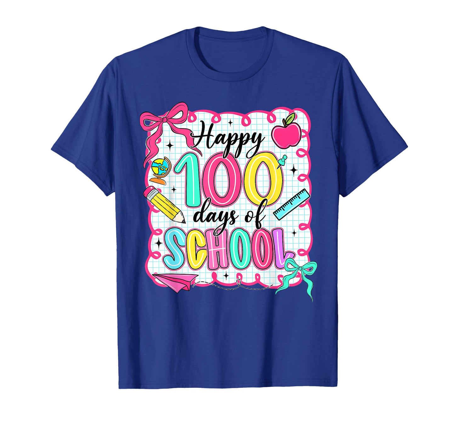 Happy 100 Days of School Cute School Teacher Kids T-Shirt