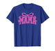 Mama Leopard Coquette Bow Pink Mother's Day Women Mom T-Shirt