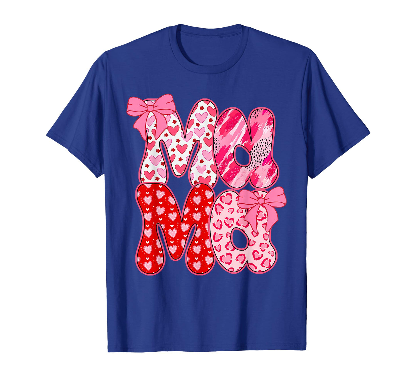 Mama Coquette Bow Leopard Mama Valentine Day Mother's Day T-Shirt