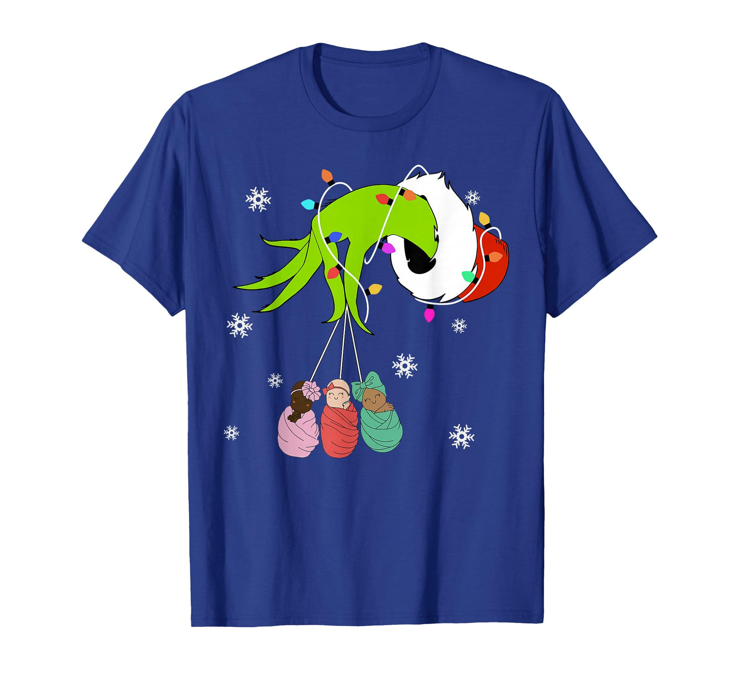 NICU Labor Delivery Nurse Santa Christmas Xmas Pajamas Funny T-Shirt
