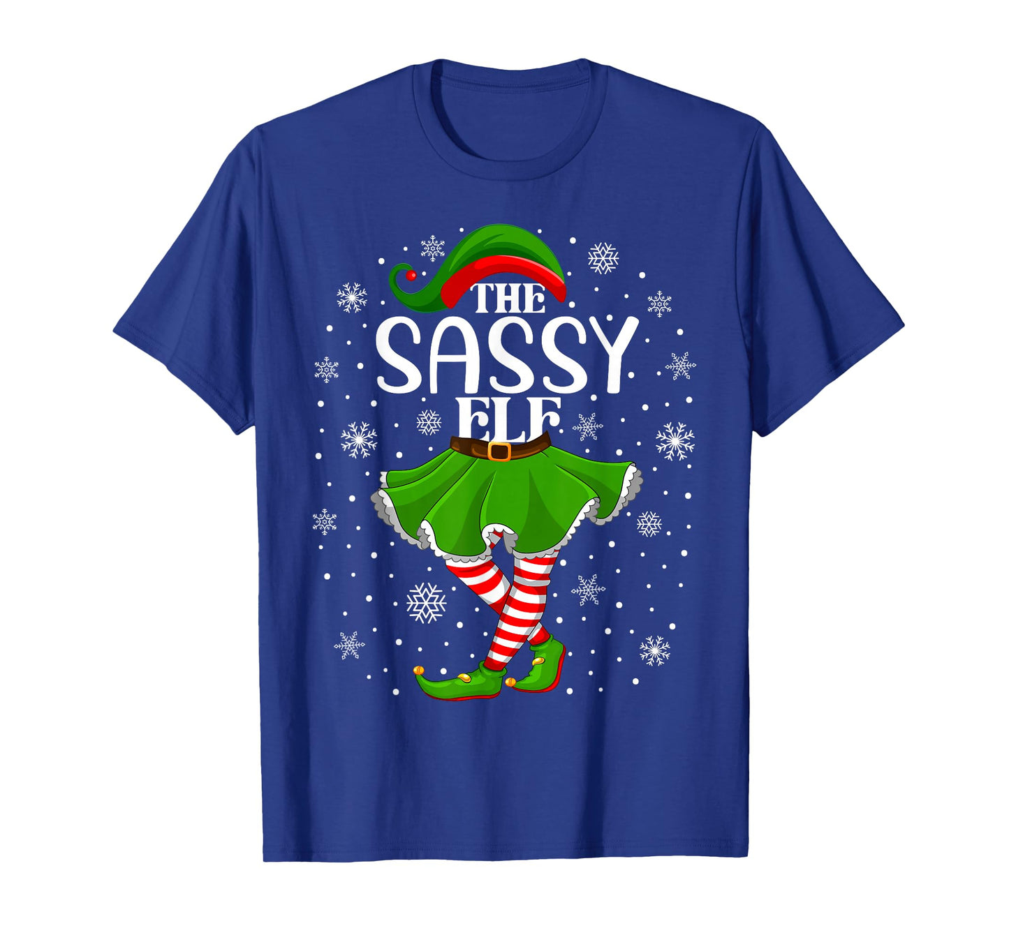 The Sassy Elf Christmas Family Mom Women Girls Xmas Party T-Shirt