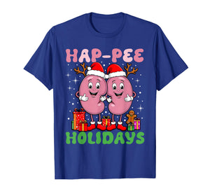 Cute Kidney Nurse Retro Hap Pee Holidays Christmas Dialysis T-Shirt
