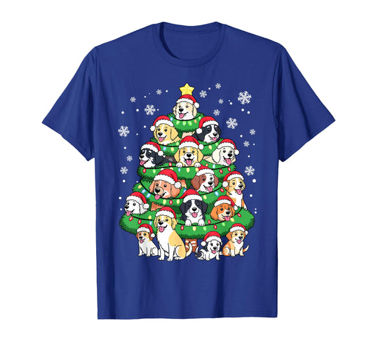 Christmas Puppy Tree Xmas Dog T-Shirt