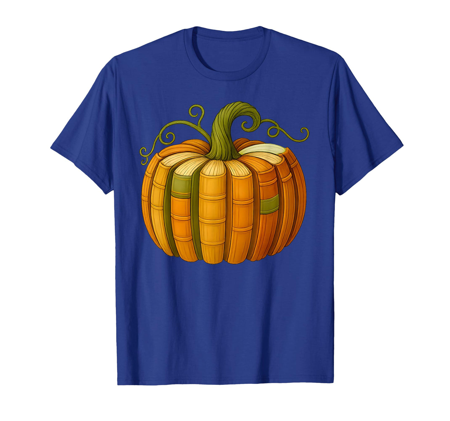 Pumpkin Made Out of Books Tee Reading Halloween Teacher Fall T-Shirt