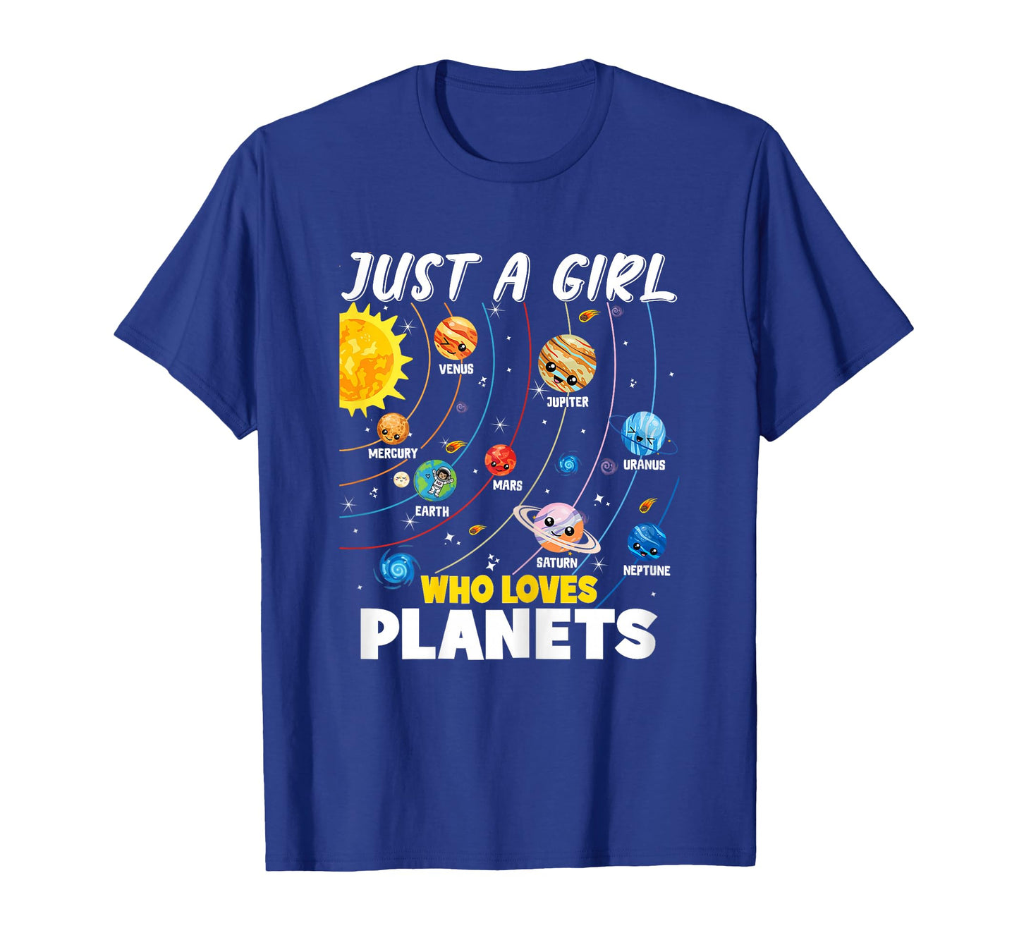 Just A Girl Who Loves Planets Solar Space Science Lover Girl T-Shirt