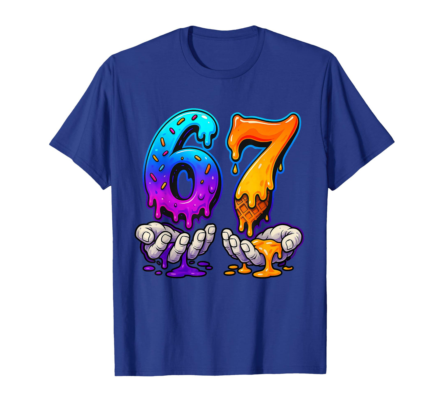 Ice Cream Drip 6 7 Number 67 Six Seven Meme Mens Boys Kids T-Shirt