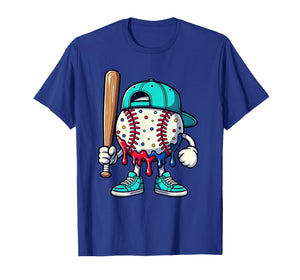 Baseball 101 Apparel Youth Drip Baseball Boys Kids Men T-Shirt