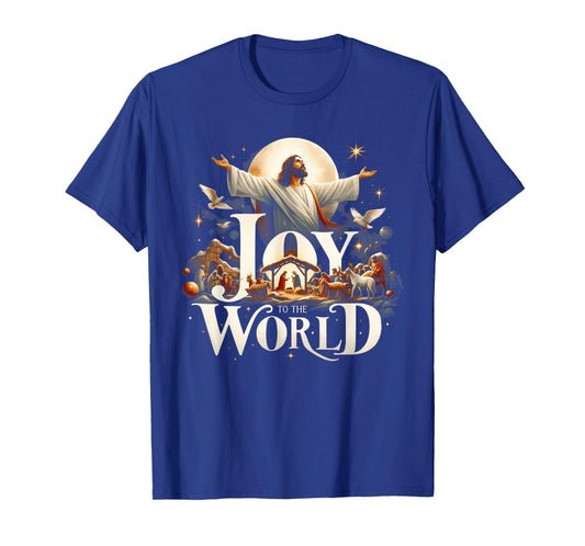 Christmas Nativity Christian Birth of Jesus Joy to The World T-Shirt