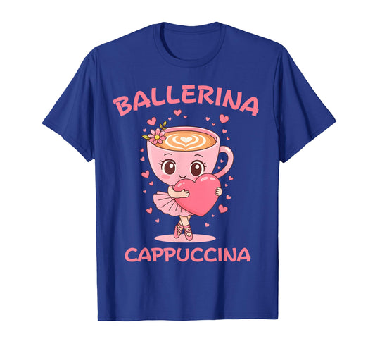 Ballerina Cappuccino Cute Italian Brainrot Meme Kids Girls T-Shirt