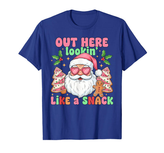 Out Here Lookin Like a Snack Christmas Tree Cakes Women Girl T-Shirt