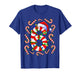 Fun Six Seven 6 7 Meme Design Couples Christmas Candy Cane T-Shirt