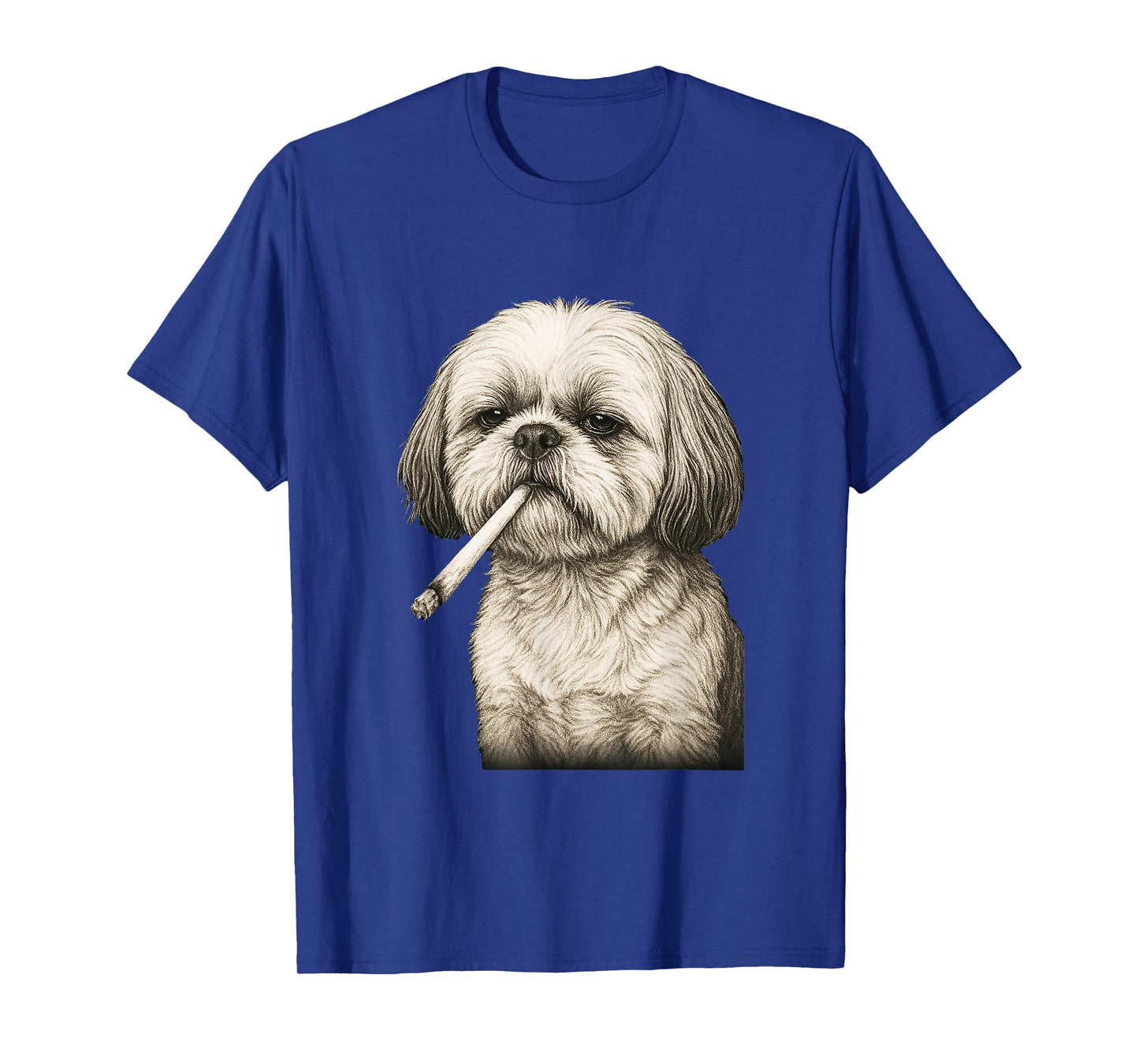 Funny Smoking Shih Tzu Cigarette Gen Z Dog Meme Graphic T-Shirt