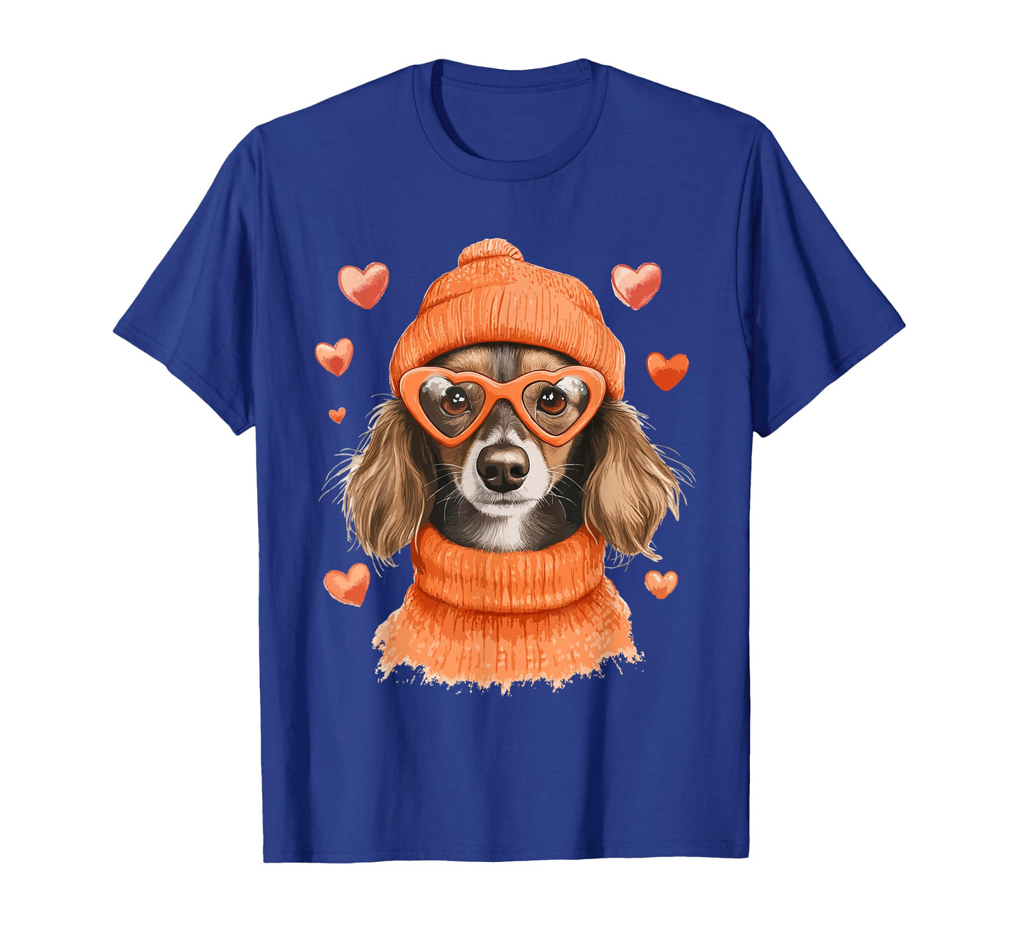 Sausage Dog Heart Doxie Girl Valentine's Day Women Dachshund T-Shirt