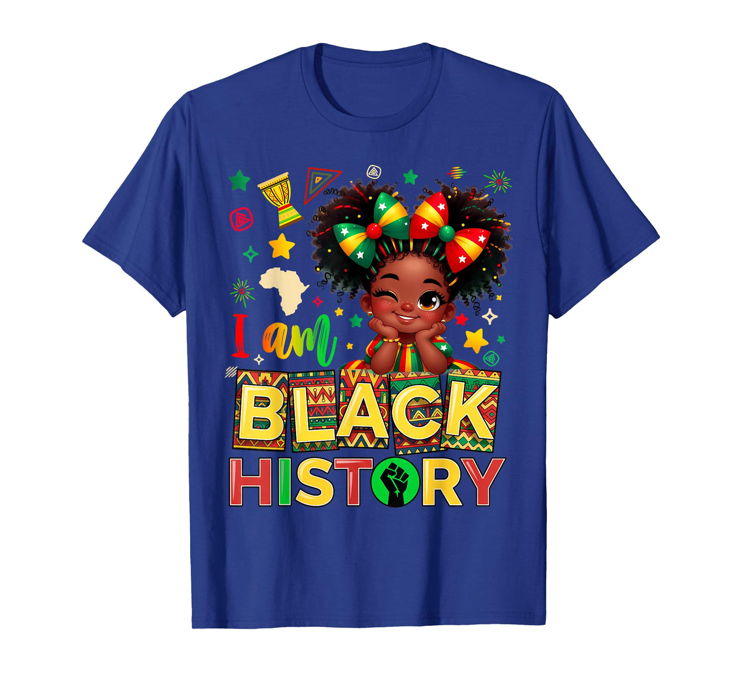 Cute I Am Black History African American Girl Teen Kid T-Shirt