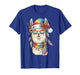 Gypsy Santa Llama Tie Dye Hippie Groovy Christmas T-Shirt