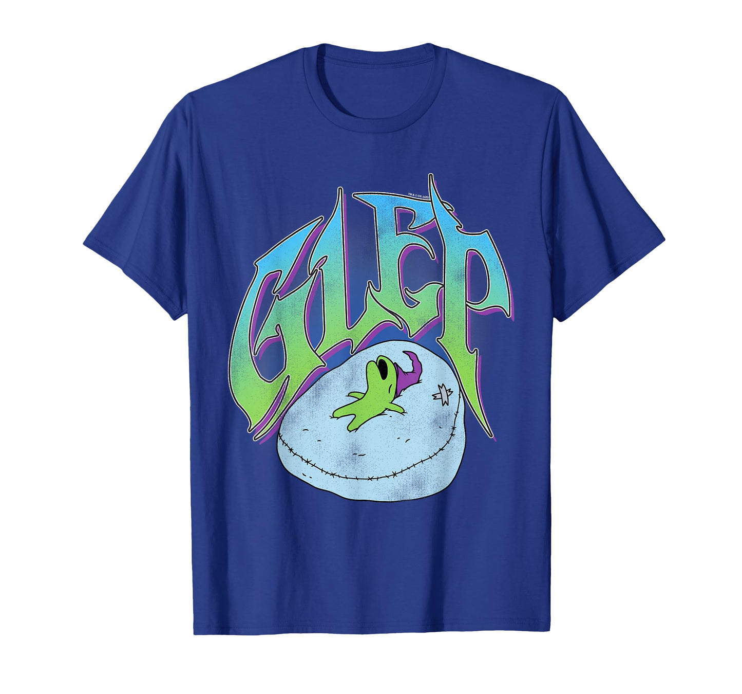 Smiling Friends Napping Glep Colorful Old English Cartoon T-Shirt