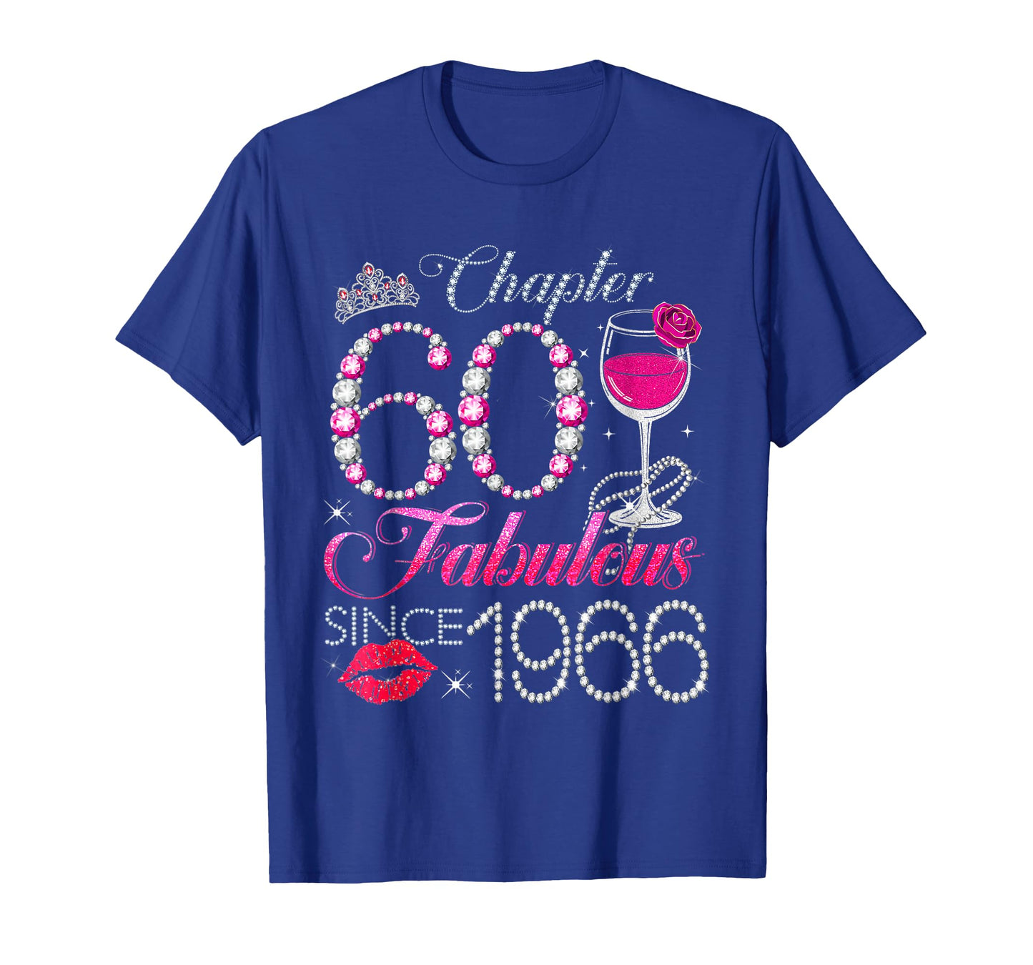 Chapter 60 Fabulous Since 1966 60th Birthday Queen Diamond T-Shirt