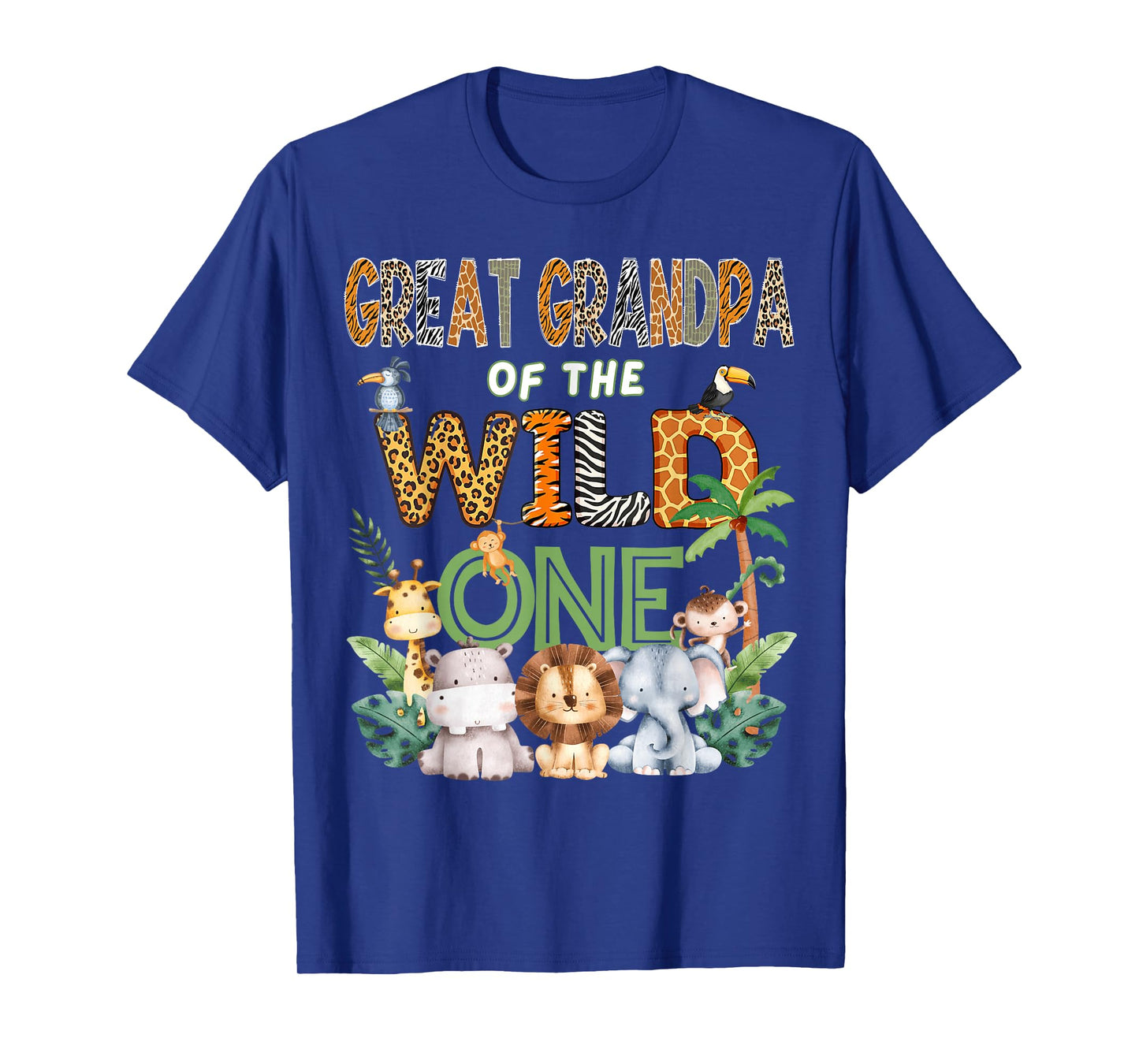 Great Grandpa of The Wild One Safari 1St Birthday Kids T-Shirt