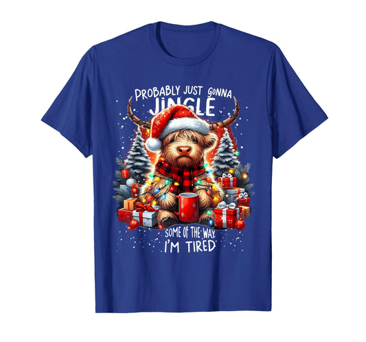 Probably Just Gonna Jingle Funny Christmas Cow T-Shirt