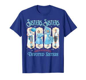 Devoted Sisters White Xmas Merry Christmas Snowflake Holiday T-Shirt