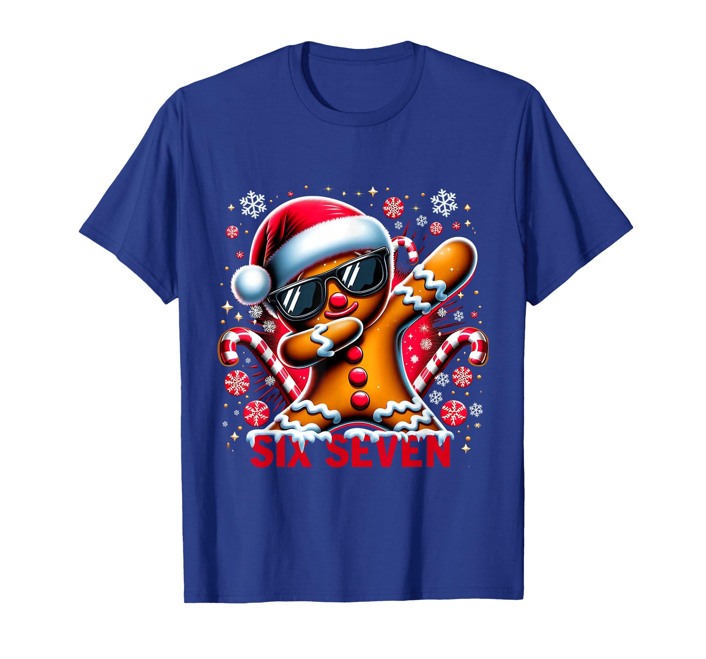 Six Seven Funny Gingerbread Christmas Design T-Shirt