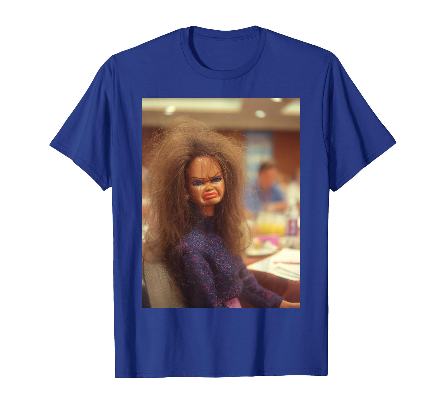 Funny Disgusting Doll face Meme Office Y2K Sarcastic Gift T-Shirt