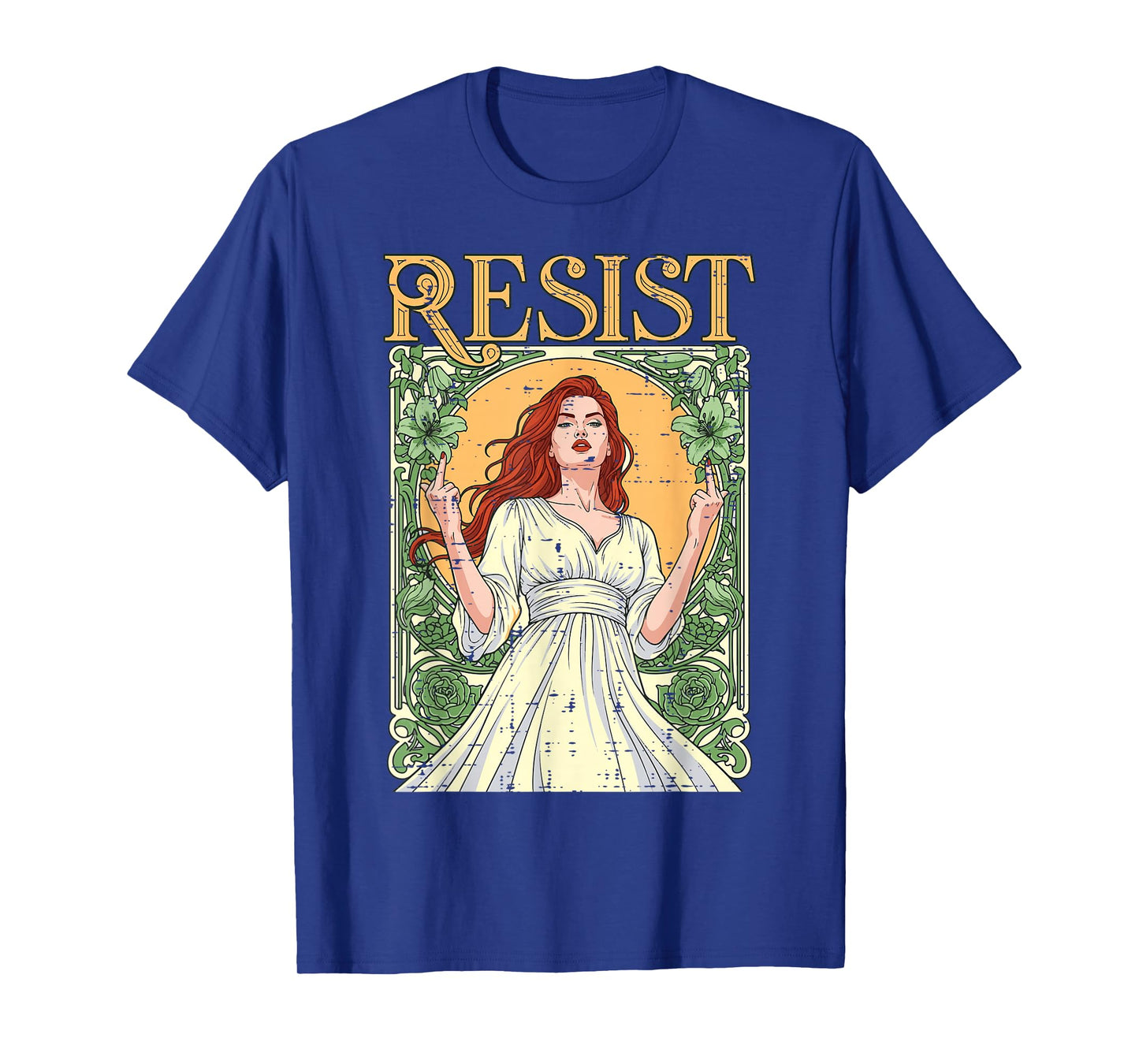 Resist Noveau Girl Art Protest Equality Women T-Shirt
