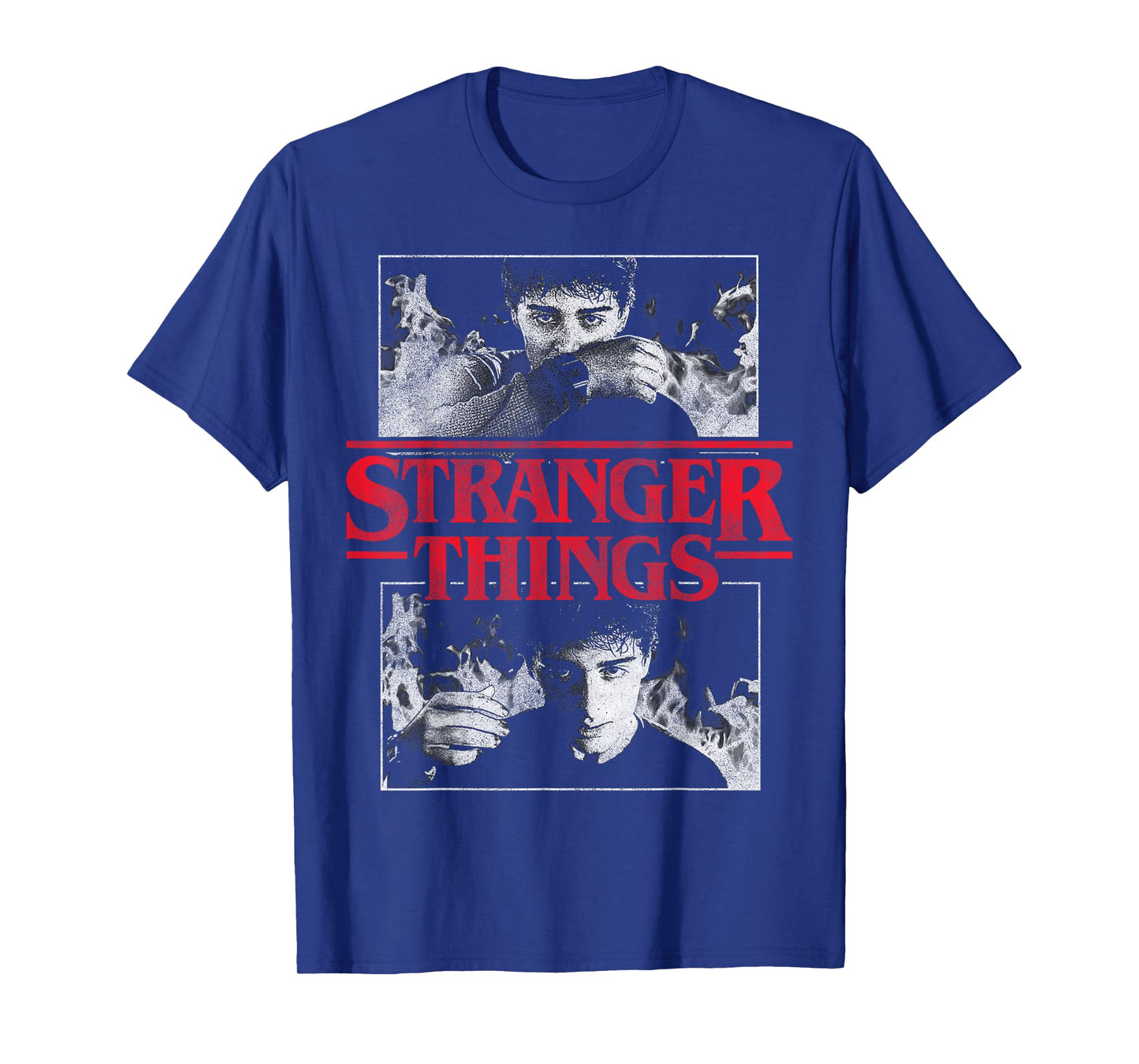 Stranger Things Will Byers Series Scenes in Black and White T-Shirt