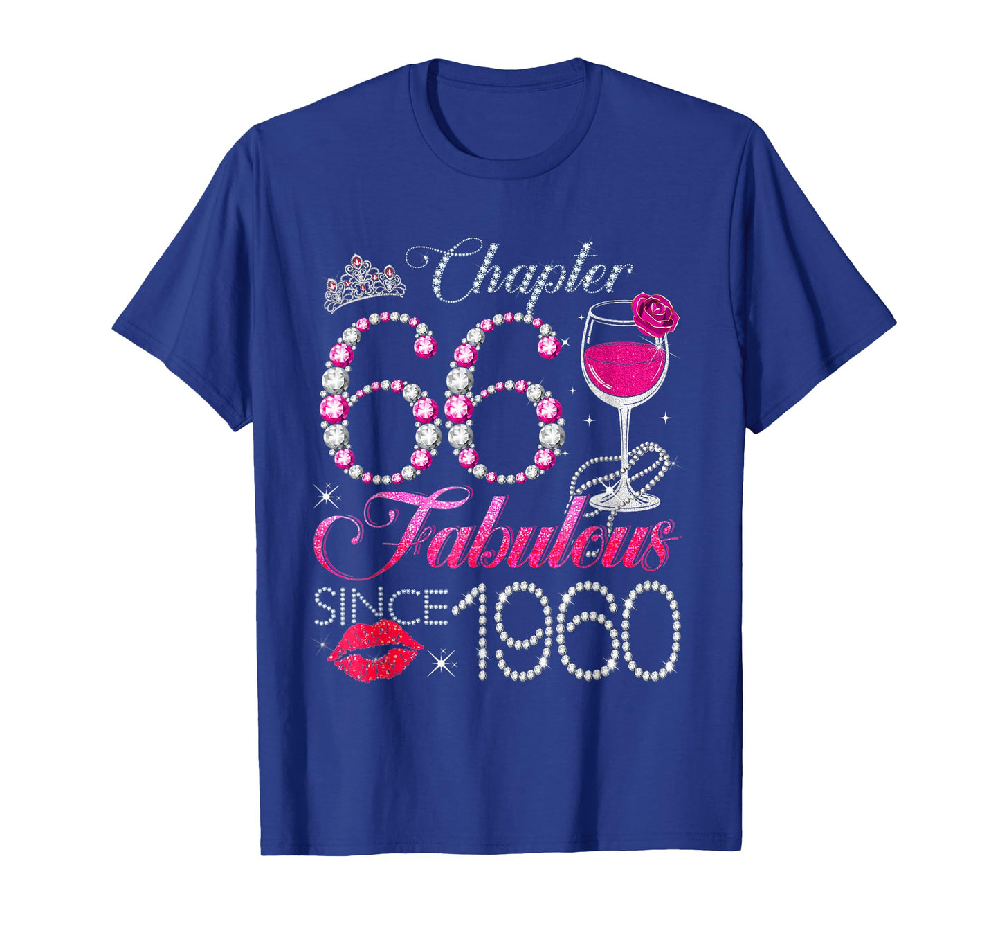 Chapter 66 Fabulous Since 1960 66th Birthday Queen Diamond T-Shirt
