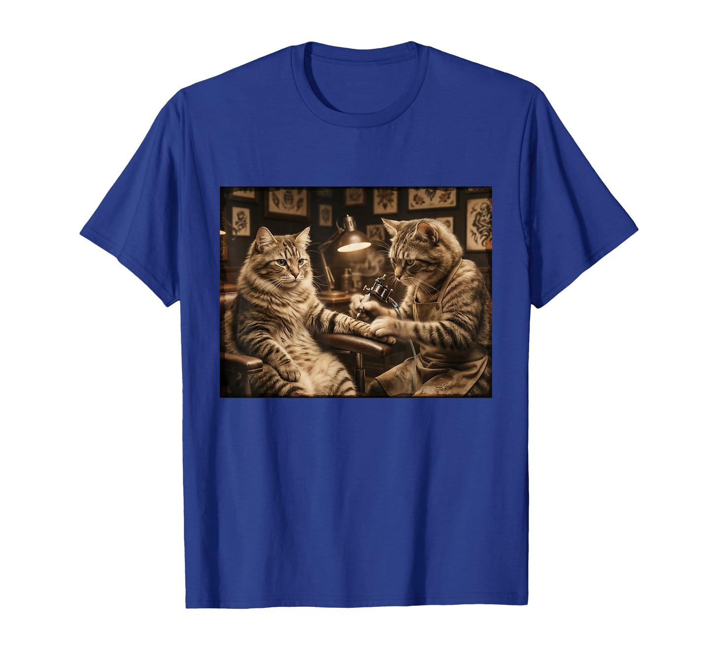 Cat Tattooing Cat Funny Meme Inked Kitty Humor Tattoo Artist T-Shirt