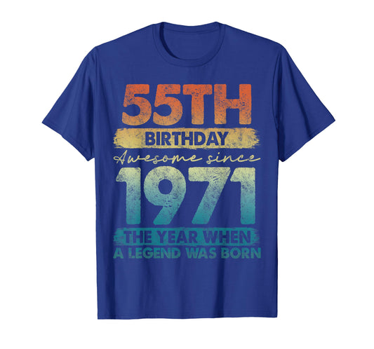 55 Year Old Gifts Vintage 1971 Limited Edition 55th Birthday T-Shirt
