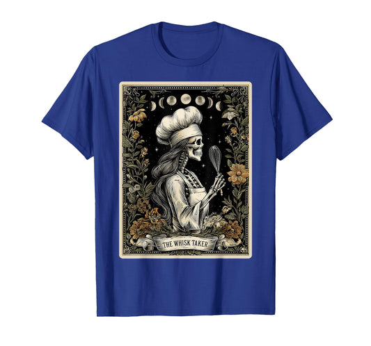 The Whisk Taker Baking Baker Tarot Card Skeleton Witchy T-Shirt