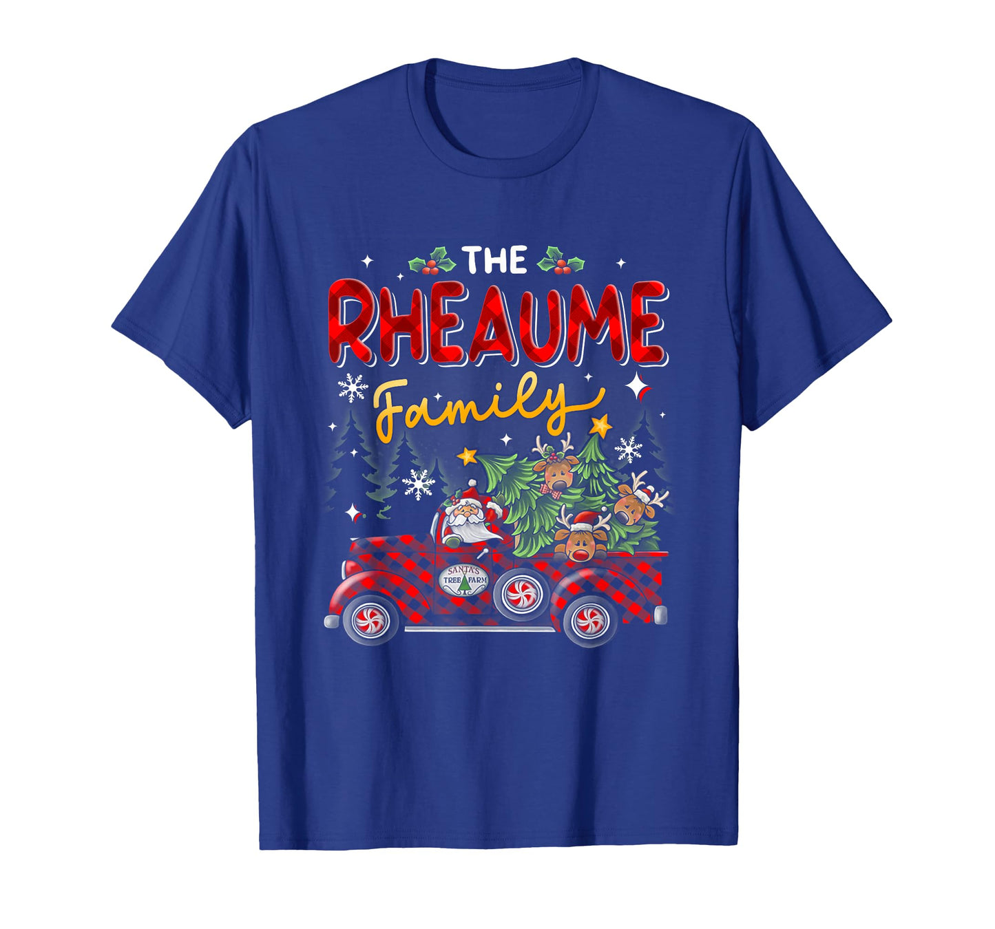 The Rheaume Family Christmas Matching Pajamas Group Gift T-Shirt