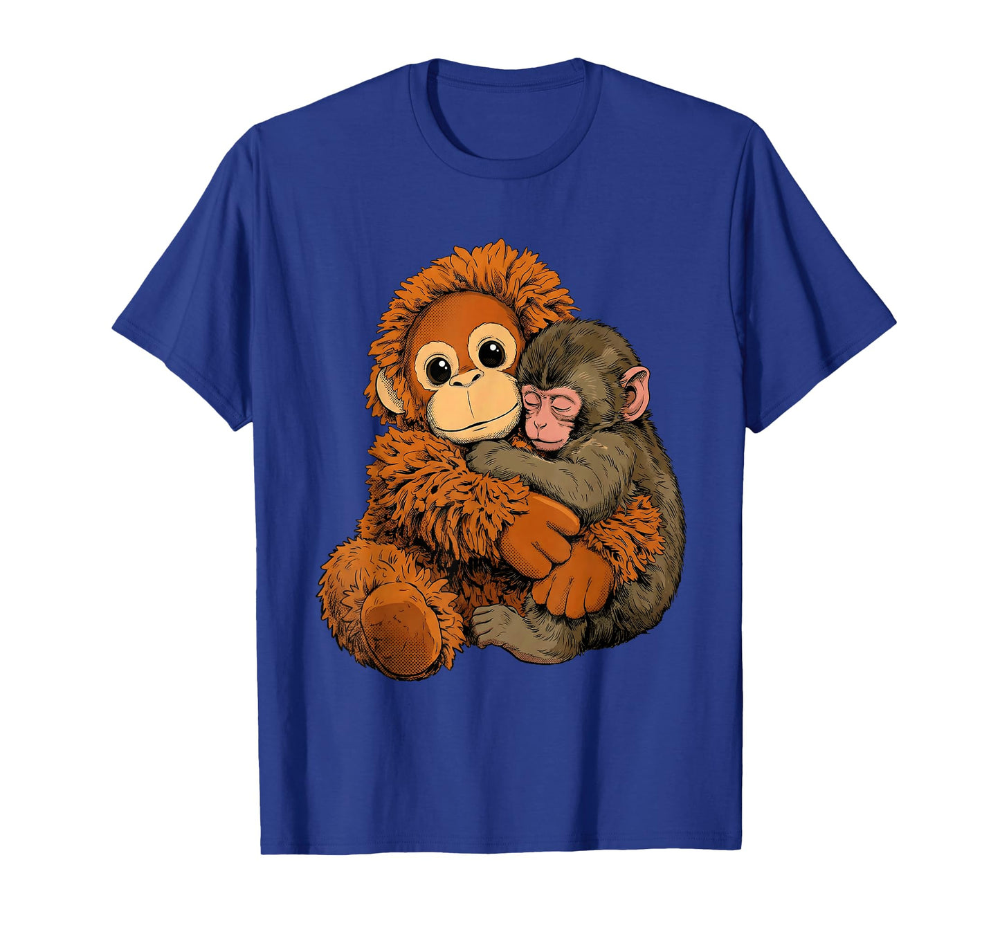 Baby Monkey Punch Mama Monkey Toy Warm Hug Cute T-Shirt