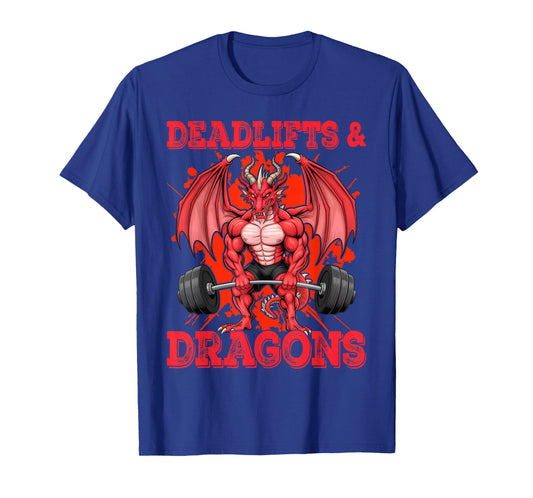 Gym Nerd Deadlifts & Dragons RPG Workout T-Shirt