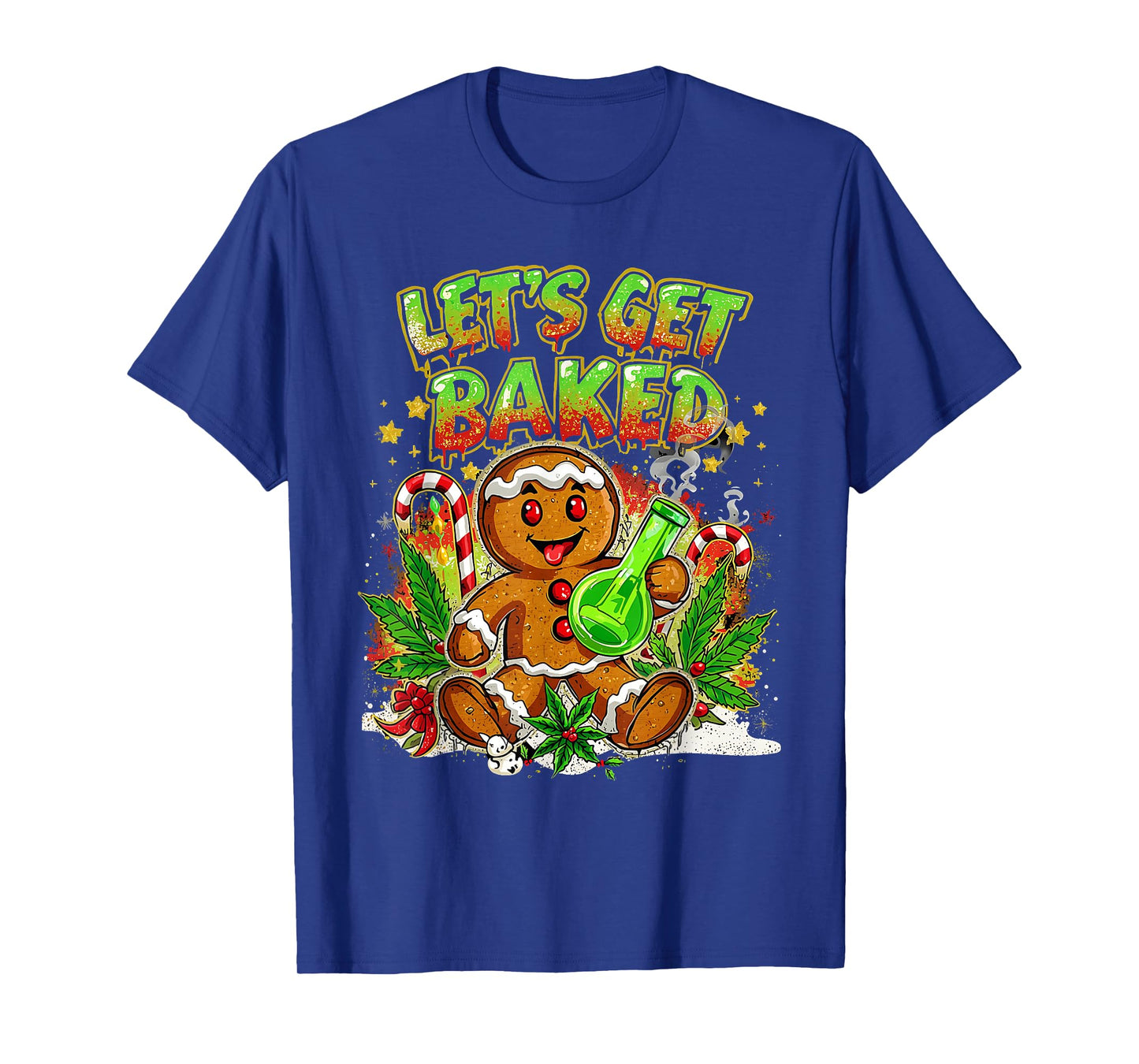 Let’s Get Baked Funny Gingerbread Christmas Design T-Shirt