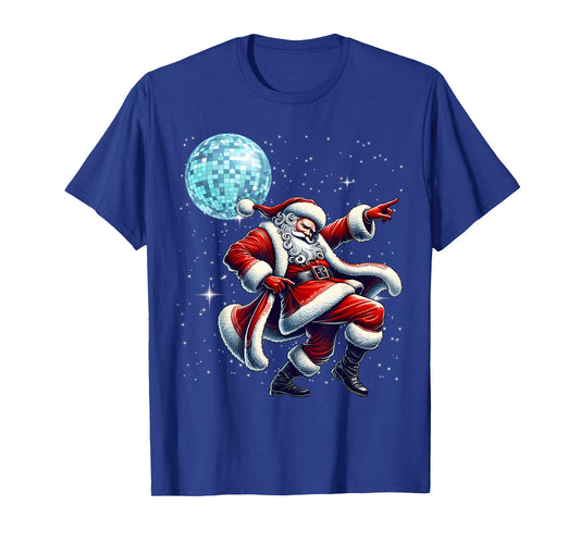 Disco Santa Christmas Nightclub Dancing Santa Claus Holiday T-Shirt
