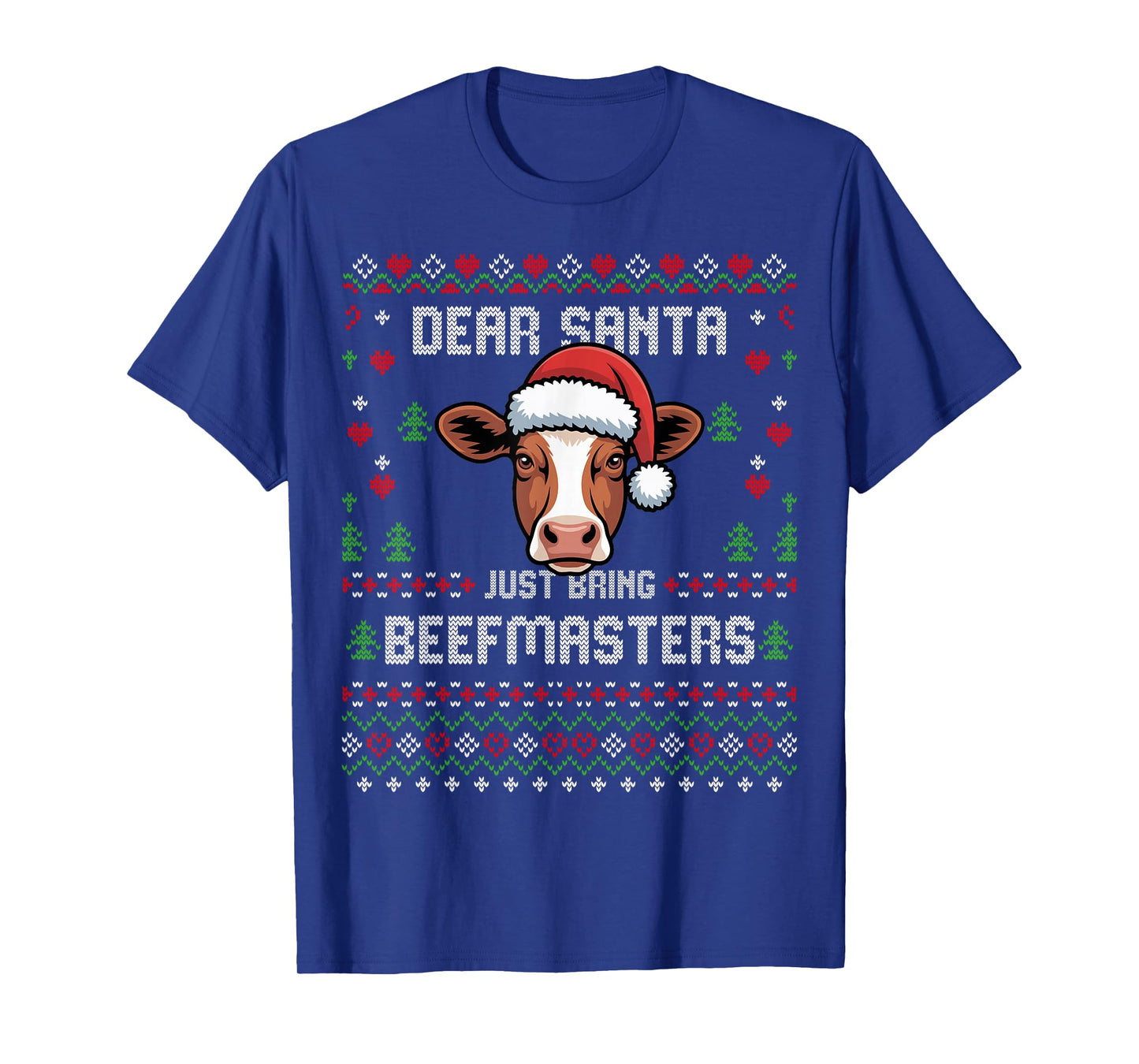 Beefmaster Cow Christmas Cattle Ugly Xmas Sweater Festive T-Shirt